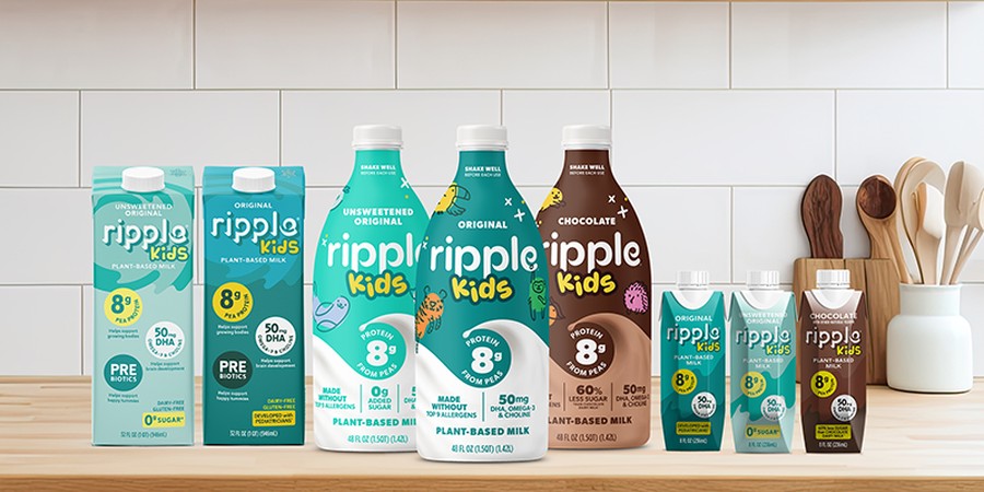 Full Ripple Kids product portfolio: refrigerated, shelf-stable, and on-the-go varieties