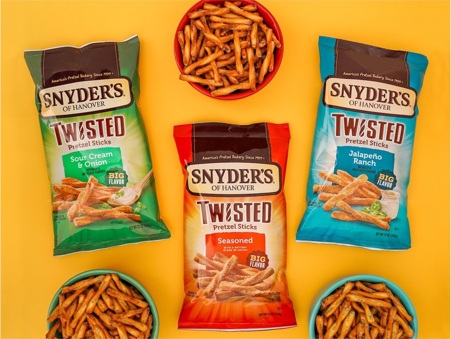 Snyder's of Hanover Twisted Pretzel Sticks flavor lineup
